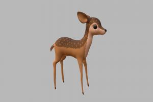 Deer cute, deer, brown, substancepainter, substance, character, cartoon, animal, stylized