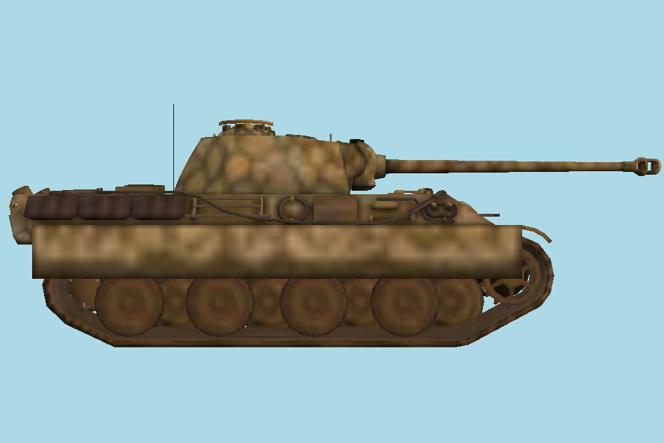 Panther AUSF.G Tank 3d model