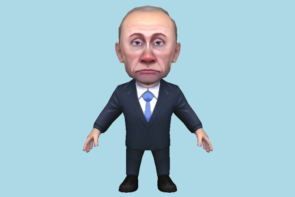 Vladimir Putin Chibii Politicians Man 3d model