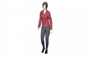 Female 6 people, woman, peoples, poly-art, character, low-poly