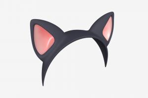 Headband cat ears 01 hair, cat, fashion, party, ears, head, costume, cosplay, headwear, headband, girl, 3d, pbr, female