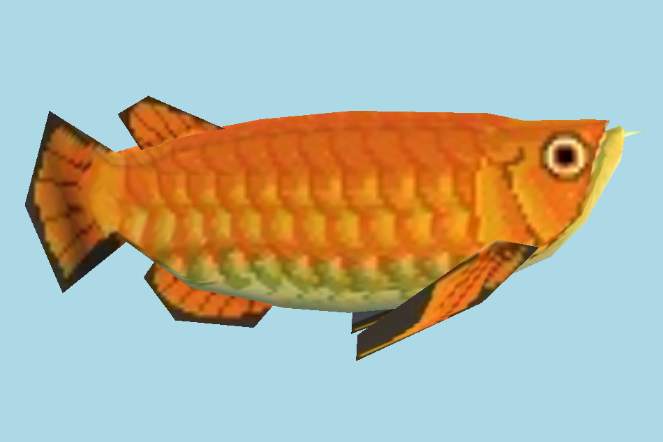 New Leaf Arowana Fish 3d model