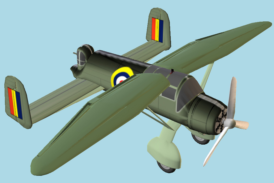 Lysander Aircraft 3d model
