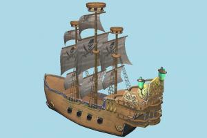 Pirate Ship galleon, pirate-ship, boat, sailboat, pirate, watercraft, ship, historic, sail, exploration, boss, battle, platformer, foe, sailship, fantasy, sea