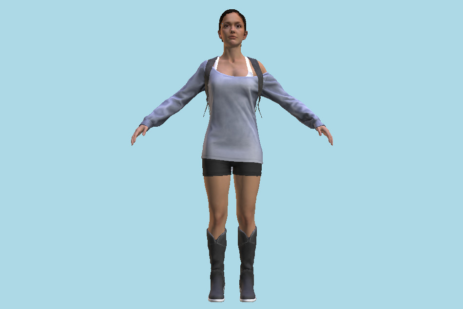 Detroit Become Human - North Jericho Girl 3d model