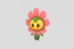 Character071 Flower Mascot plant, forest, toon, little, flower, garden, mascot, nature, character, cartoon, monster