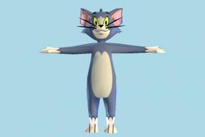 Tom tom-and-jerry, tom, jerry, cat, animal-character, character, cartoon, lowpoly
