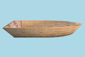 Boat boat, sailboat, watercraft, ship, vessel, sail, sea, wooden, maritime, lowpoly