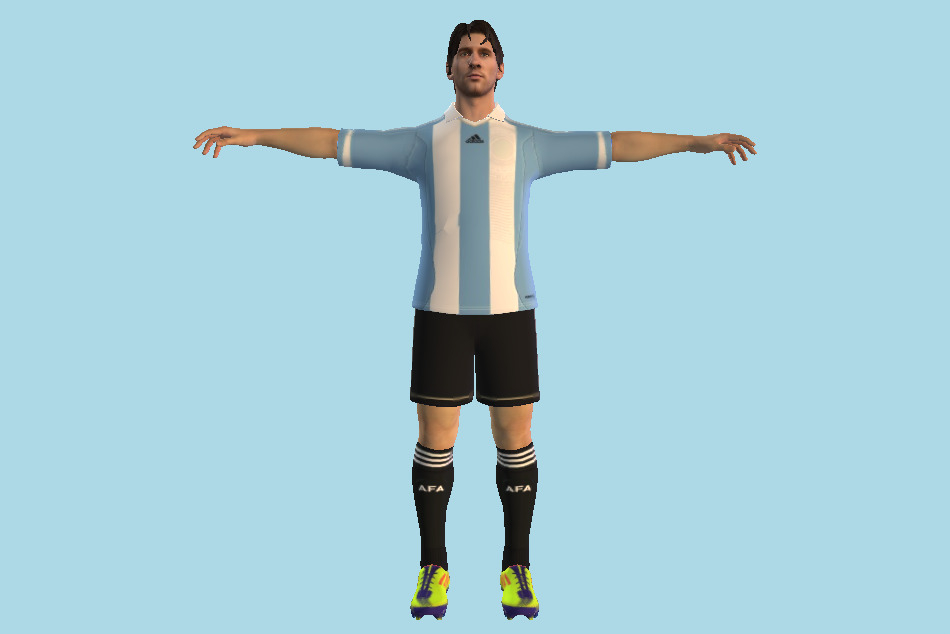 Lionel Messi Soccer Man 3d model