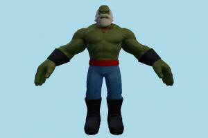 Maestro Hulk monster, aged, man, people, human, character, beast