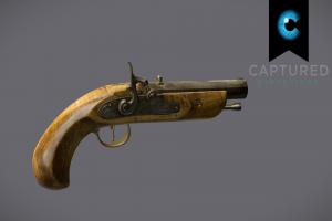 CD_Duel_Pistol_Scan vintage, handgun, old, captureddimensions, asset, scan, pirate, 3dmodel, gun