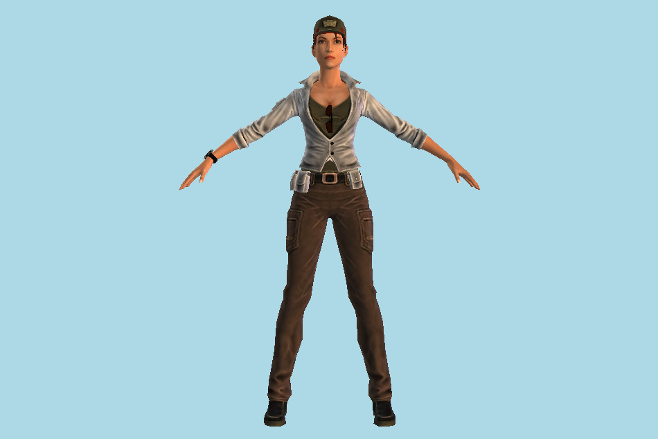 Militia Woman 3d model