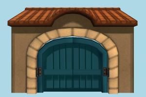 Gate door, gate, doors, build, structure, cartoon