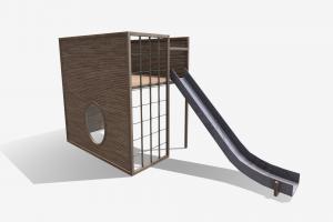 Childrens trampoline wooden, kids, other, fun, children, slide, outdoor, playground, game-ready, low-poly, game, 3dsmax, 3dsmaxpublisher