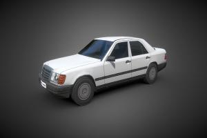 Mercedes-Benz 300 W124 prop, german, realistic, auto, europe, game-model, asset, pbr, lowpoly, car