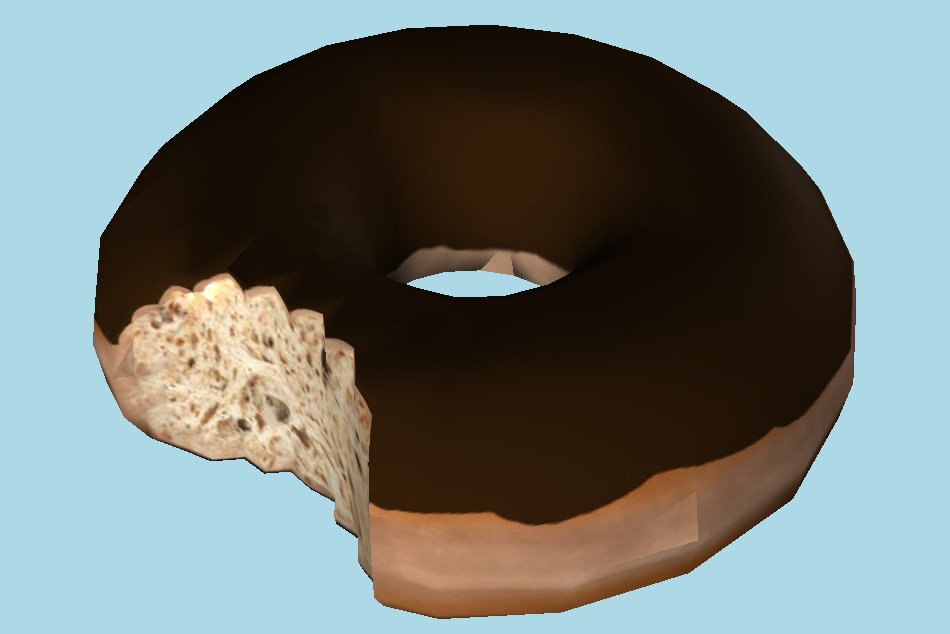 Chocolate Doughnut Cake 3d model