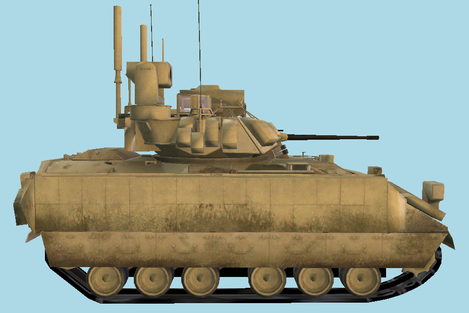 M2A3 ERA Bradley IFV Tank 3d model