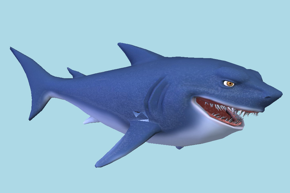 Cartoon Shark 3d model