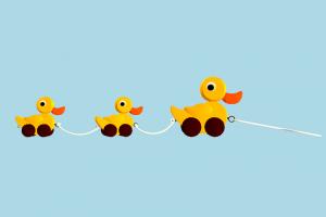 Duck duck, bird, toy, train, cartoon, toony