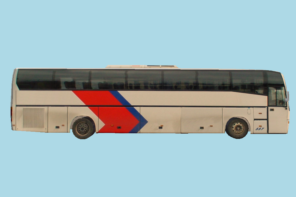 Low-poly Passenger Bus 3d model