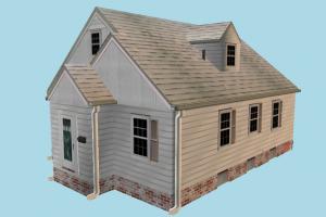 House house, home, building, build, apartment, flat, residence, domicile, structure, lowpoly