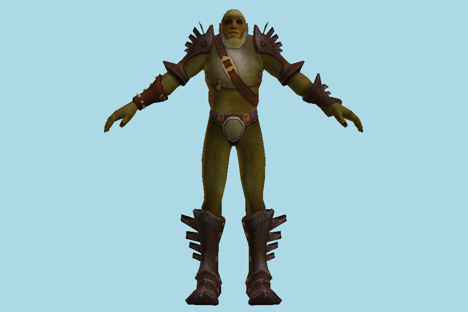 Character Green Armored Monster Troll Org 3d model
