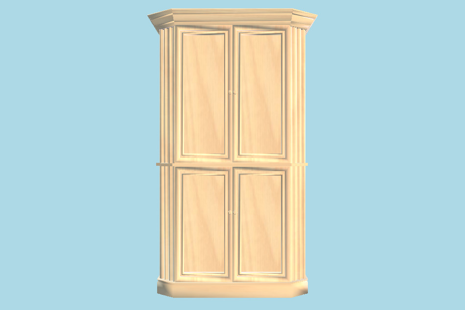 Swing Door Locker File Cabinet 3d model