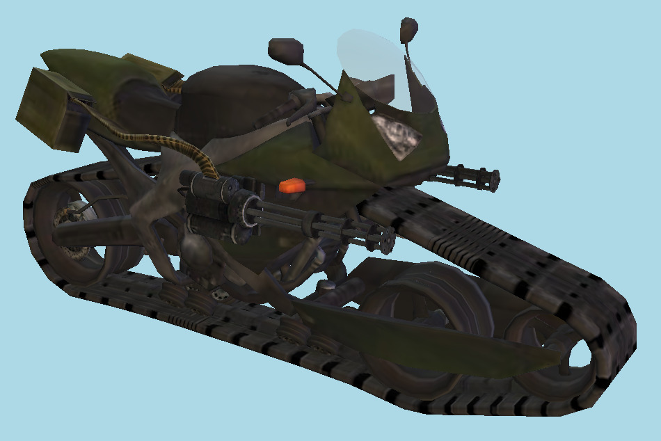 BMW HP2 Panzercycle Military Motorcycle 3d model