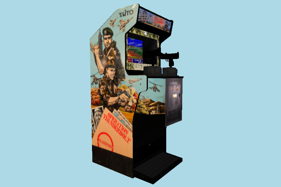 Operation Thunderbolt Upright Arcade Machine 3d model