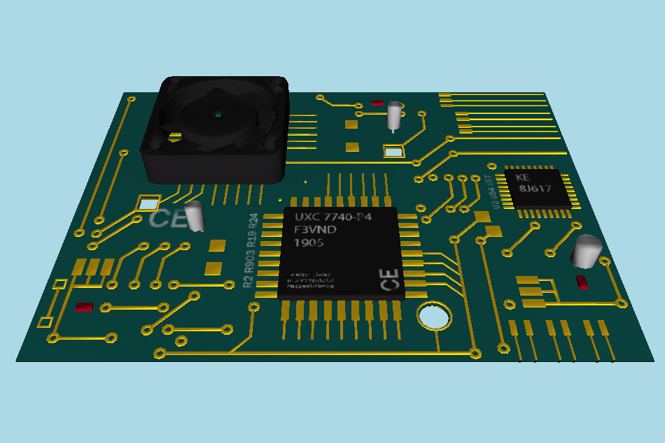 Electronic Board 3d model
