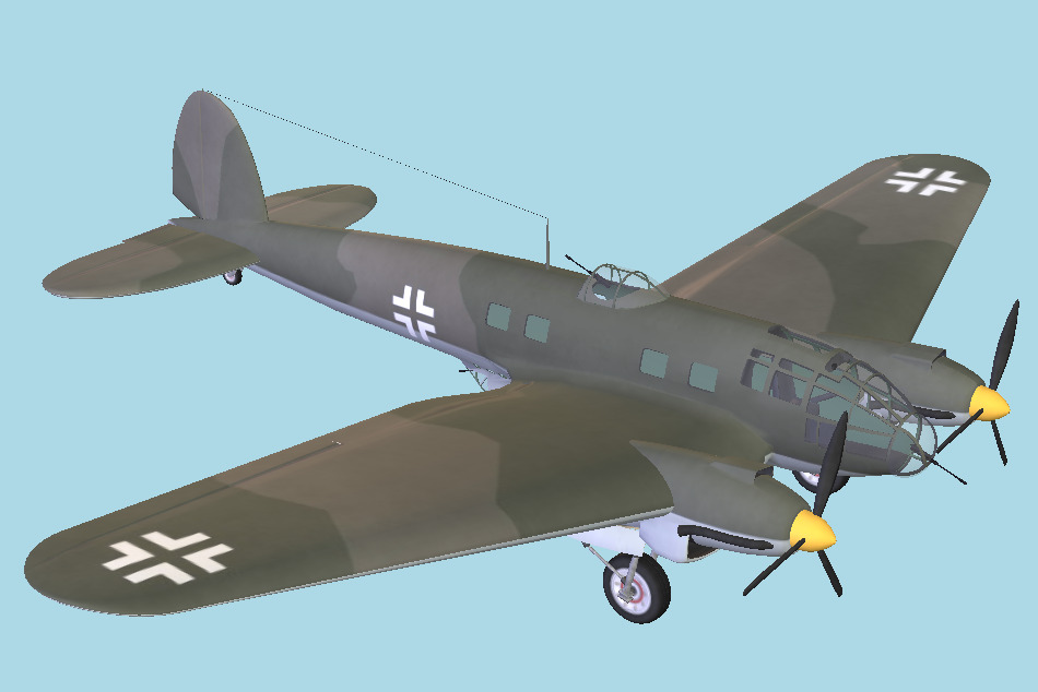 Heinkel-He-111 Aircraft 3d model