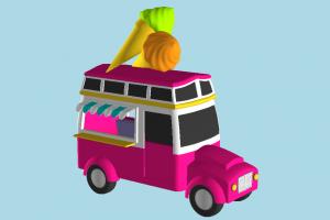 Toony Car car, vehicle, truck, ice-cream, ice, cream, carriage, cartoon, toony, toy