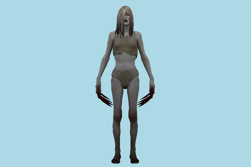 Left 4 Dead 4 Witch Horror Girl 3d model