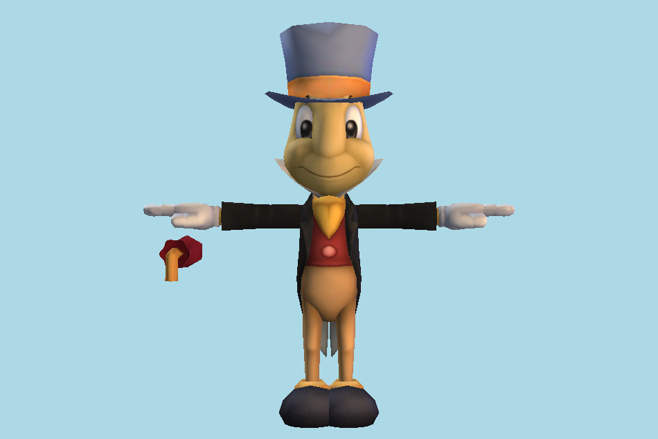 Kingdom Hearts Jiminy Cricket 3d model