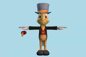 Jiminy Cricket disney, animal-character, character, cartoon, toony