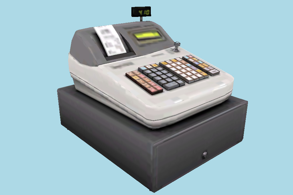 Cashier Register 3d model