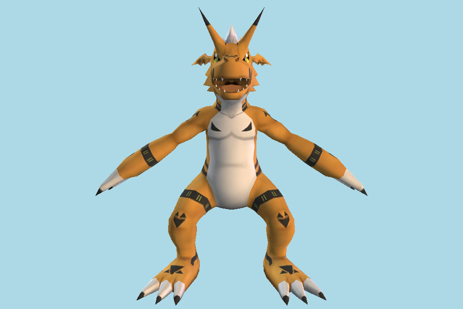 Custom / Edited Digimon Customs Growlmon (Data) 3d model