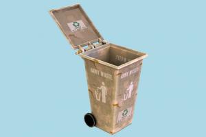 Trash dumpster, trash, recycling, recycle, garbage, can, waste, rusty, urban, refuse, street, object