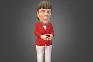 Angela Merkel caricature caricature, portrait, german, politician, germany, lowpoly-gameasset-gameready, merkel, animation3d, animatedcharactermodel, angelamerkel, currentevents, unity, unity3d, lowpoly, sculpture, rigged