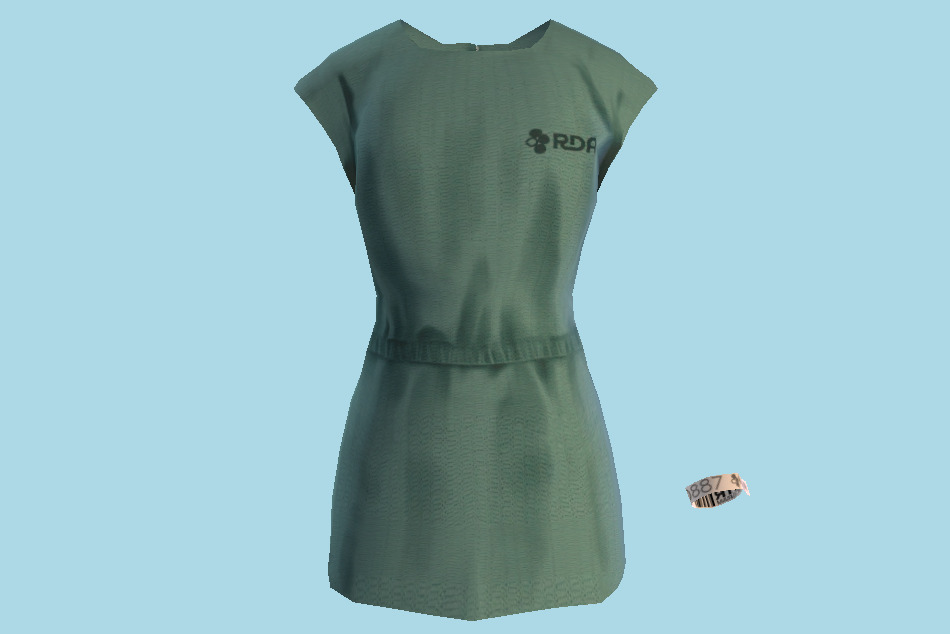 Navi Female Medical Pajama Nurse Dress 3d model