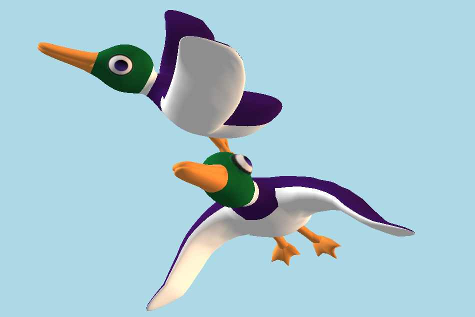 Super Smash Bros. Melee Ducks Trophy 3d model