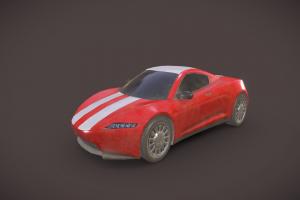 Generic Sport Car Dirty Red automobile, drive, generic, automotive, sportscar, realistic, auto, game-ready, realism, real-time, sport-car, vehicle, augmented-reality
