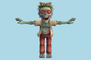 Zombie zombie, character, human, cartoon