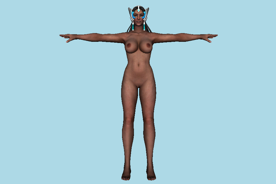 Symmetra Girl Nude 3d model