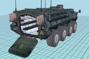 Tank with interior details 3d model