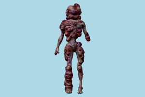 Zombie Silent-Hill, zombie, zombies, horror, human, xna, characters, rigged