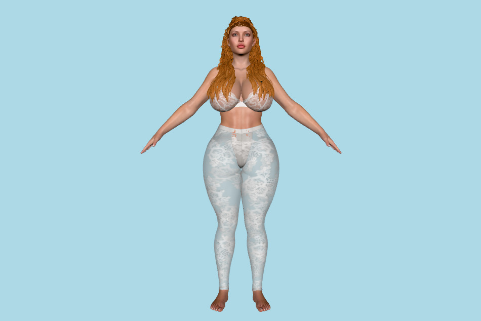 RS3D Buffy Monica Sexy Girl 3d model