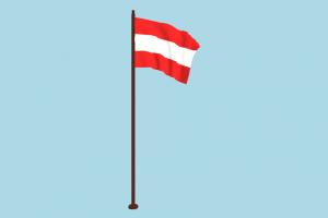 Austria Flag Animated flag, animated, fbx, free
