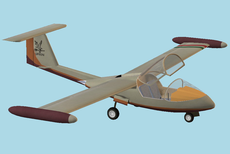 Caproni Vizzola C.22J Ventura Aircraft 3d model