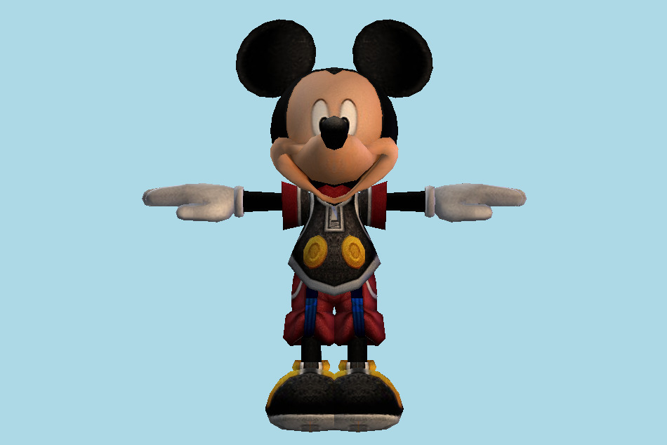 Kingdom Hearts Re: Chain of Memories Mickey Mouse (Halloween Town) 3d model